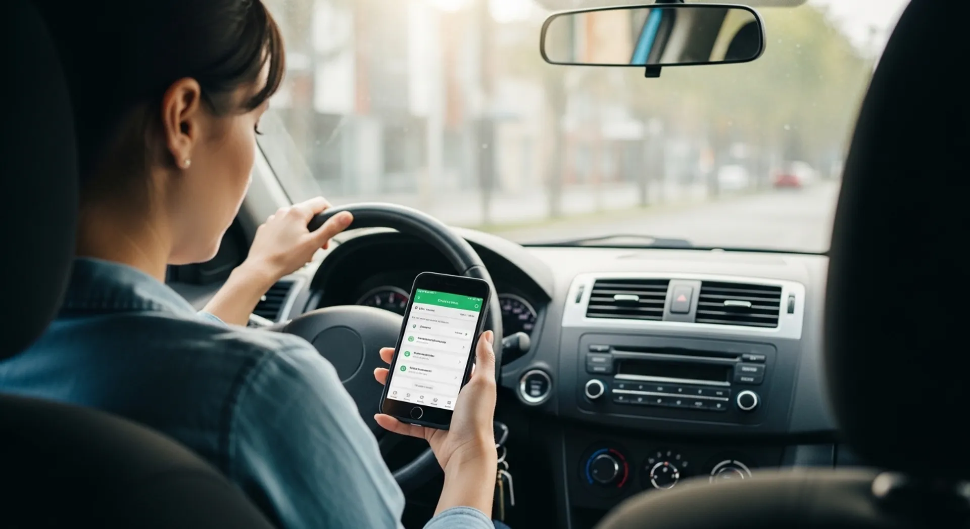 Rideshare driver reviewing personalized matching settings in the app