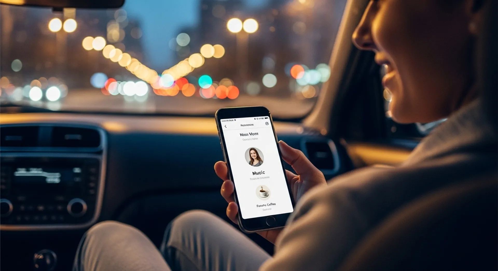 rideshare app personalization smartphone city passenger
