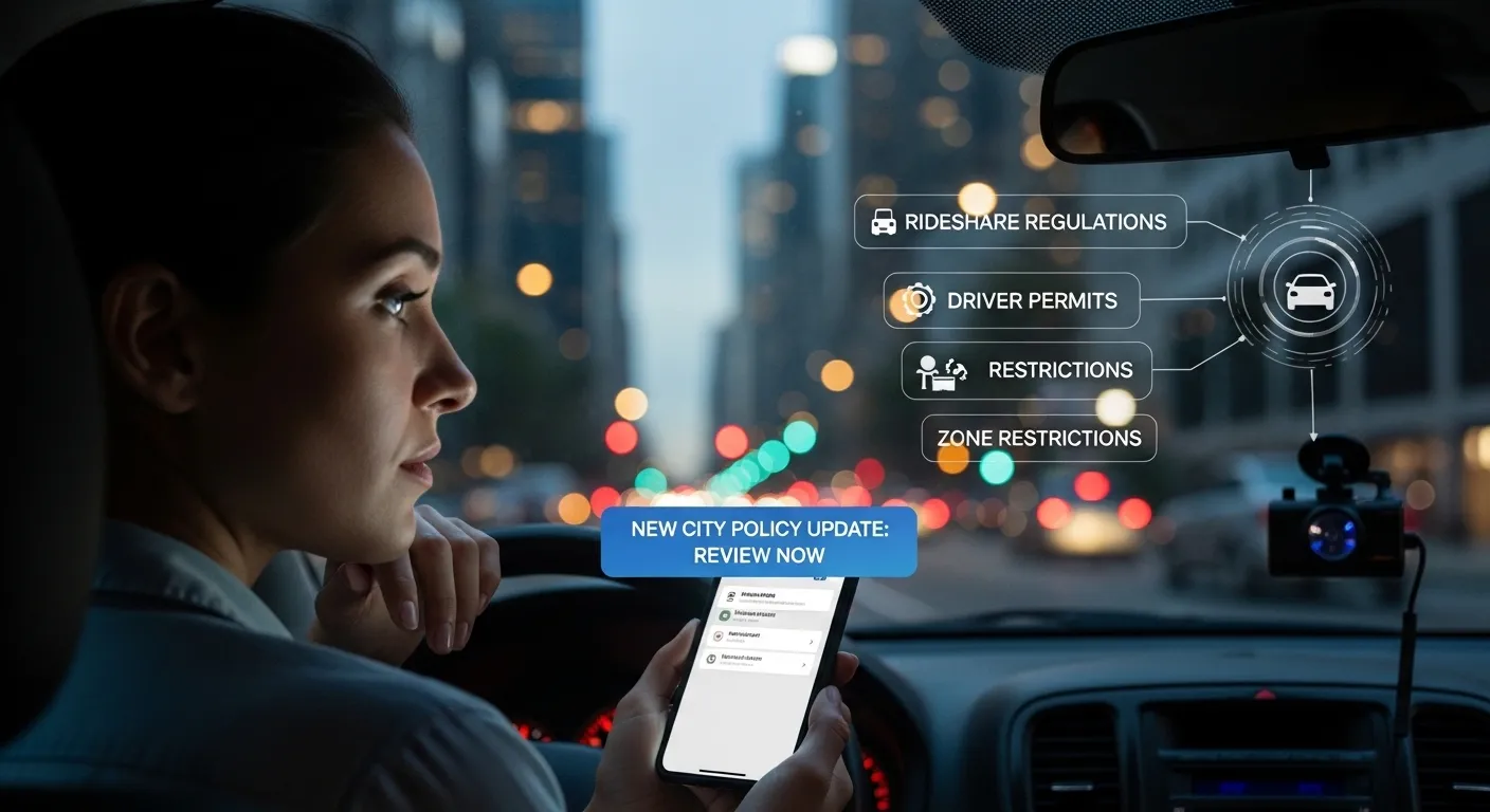 rideshare driver city law policy smartphone